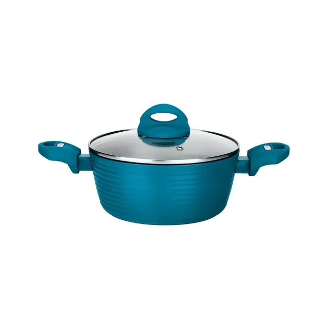 Nutrichef NCCW12GR cocotte alu verte 3,2 L couvercle