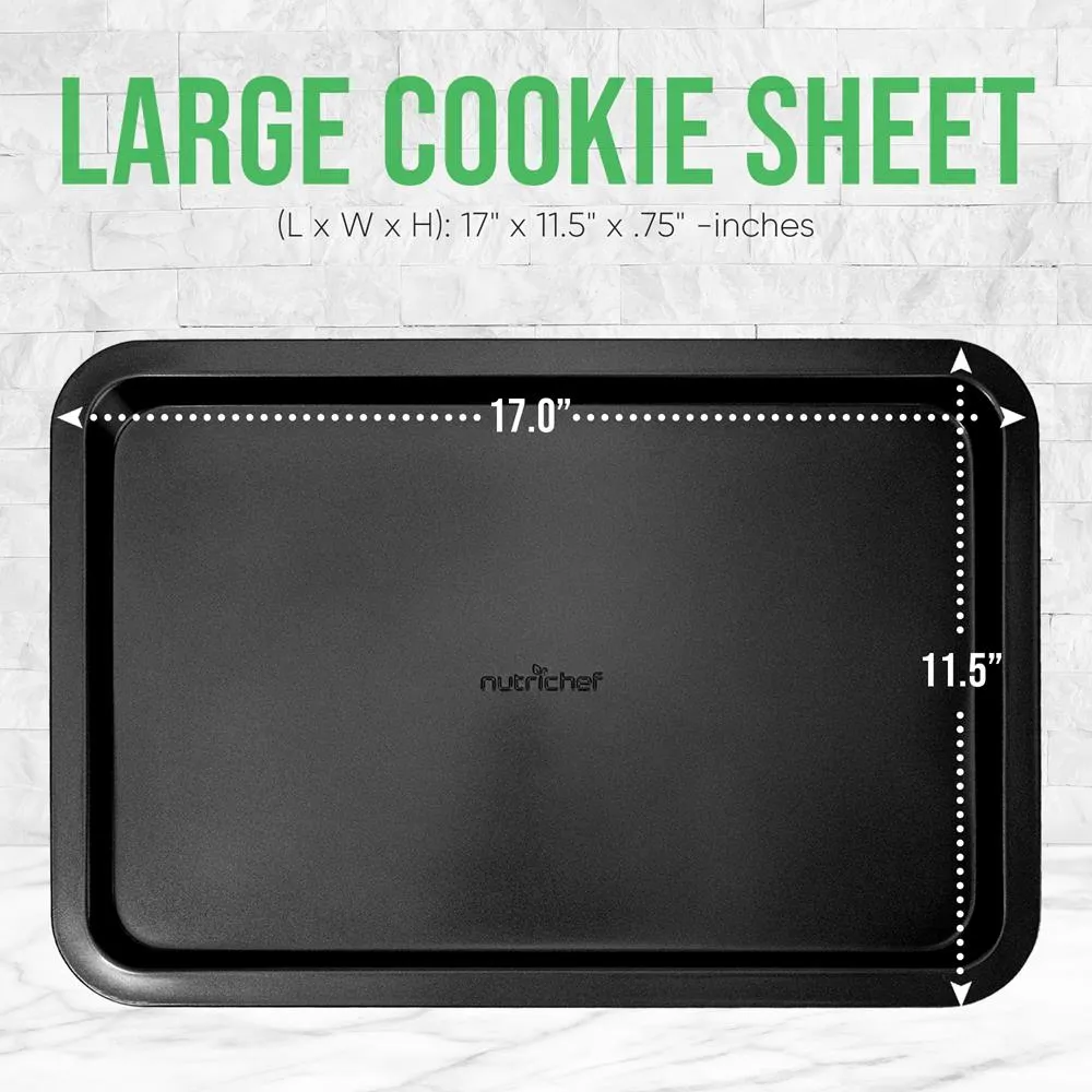 Nutrichef plaque à biscuits large antiadhésive grise