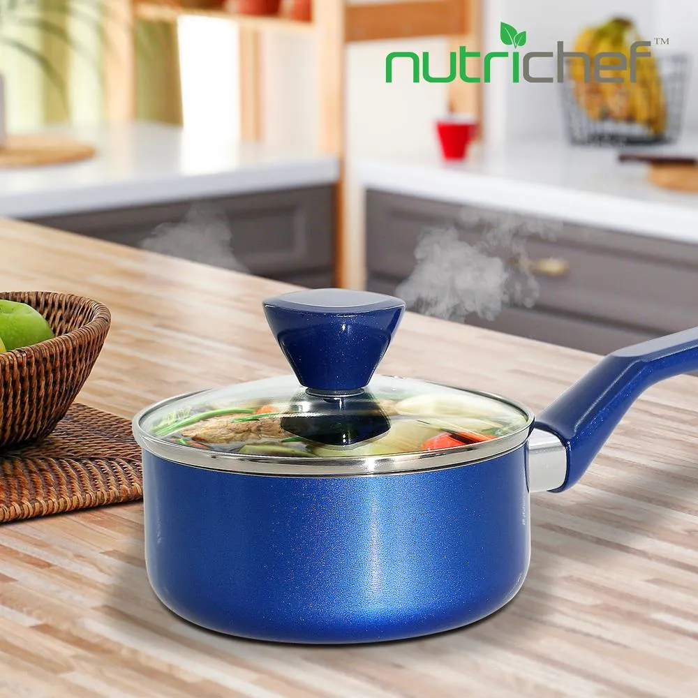 Nutrichef casserole 1,9 L antiadhésive couvercle verre