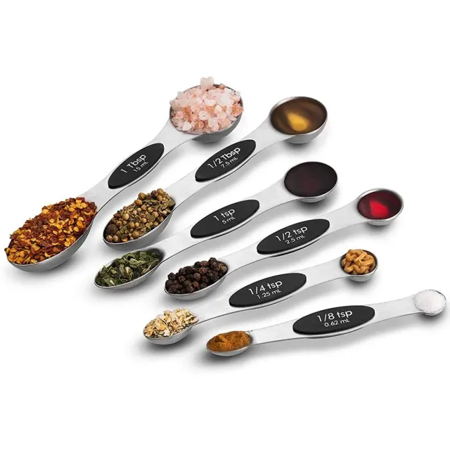 Nutrichef Set 6 cuillères doseuses inox magnétiques