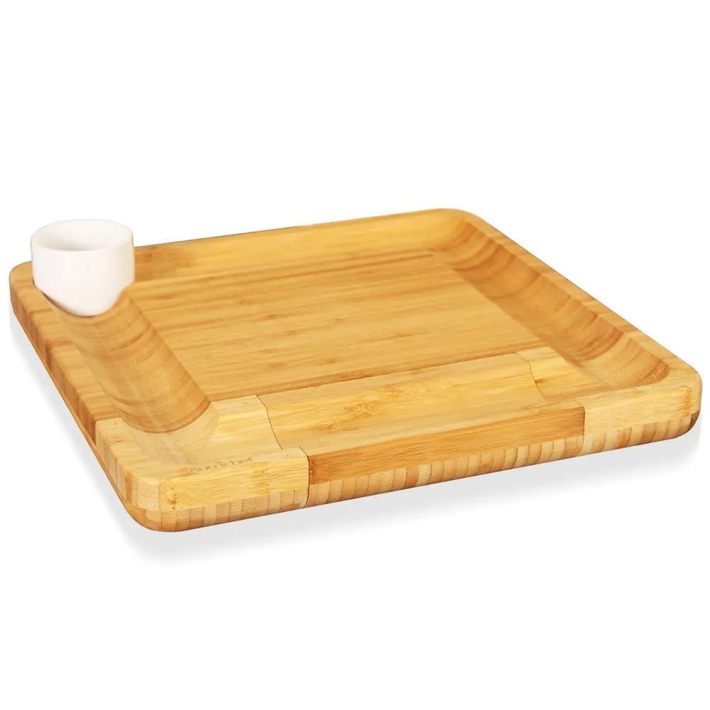 Nutrichef PKCZBD10 planche fromage bambou 4 couteaux