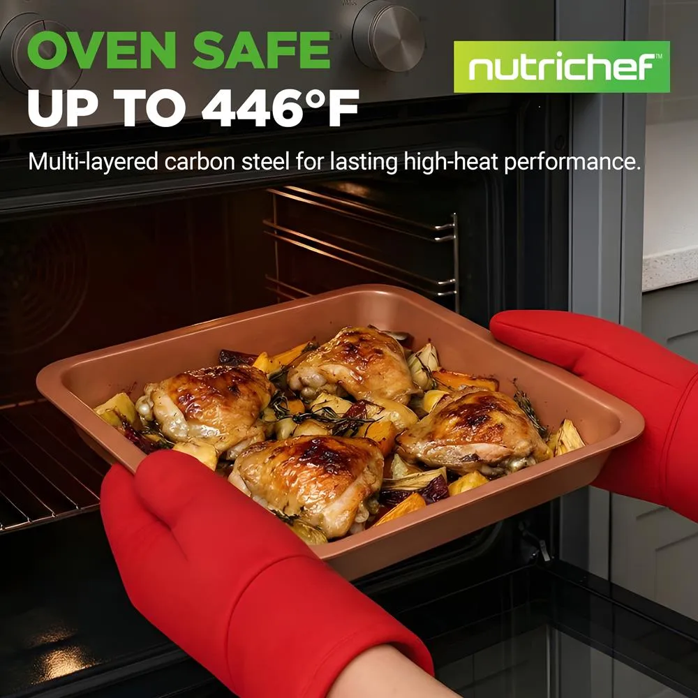 Nutrichef set 10 moules pâtisserie antiadhésif cuivre