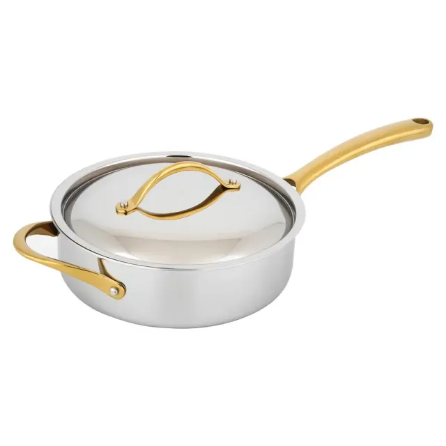 Nutrichef Sauteuse Inox avec Couvercle 3,4 Qt
