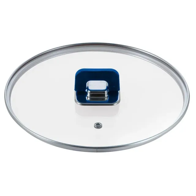 Nutrichef NCCWSTKBUL couvercle verre 24 cm pliable bleu