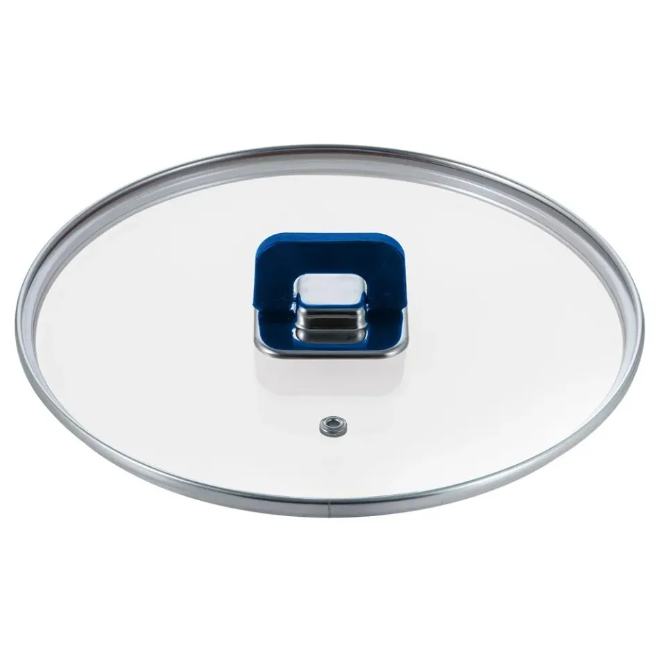 Nutrichef NCCWSTKBUL couvercle verre 24 cm pliable bleu