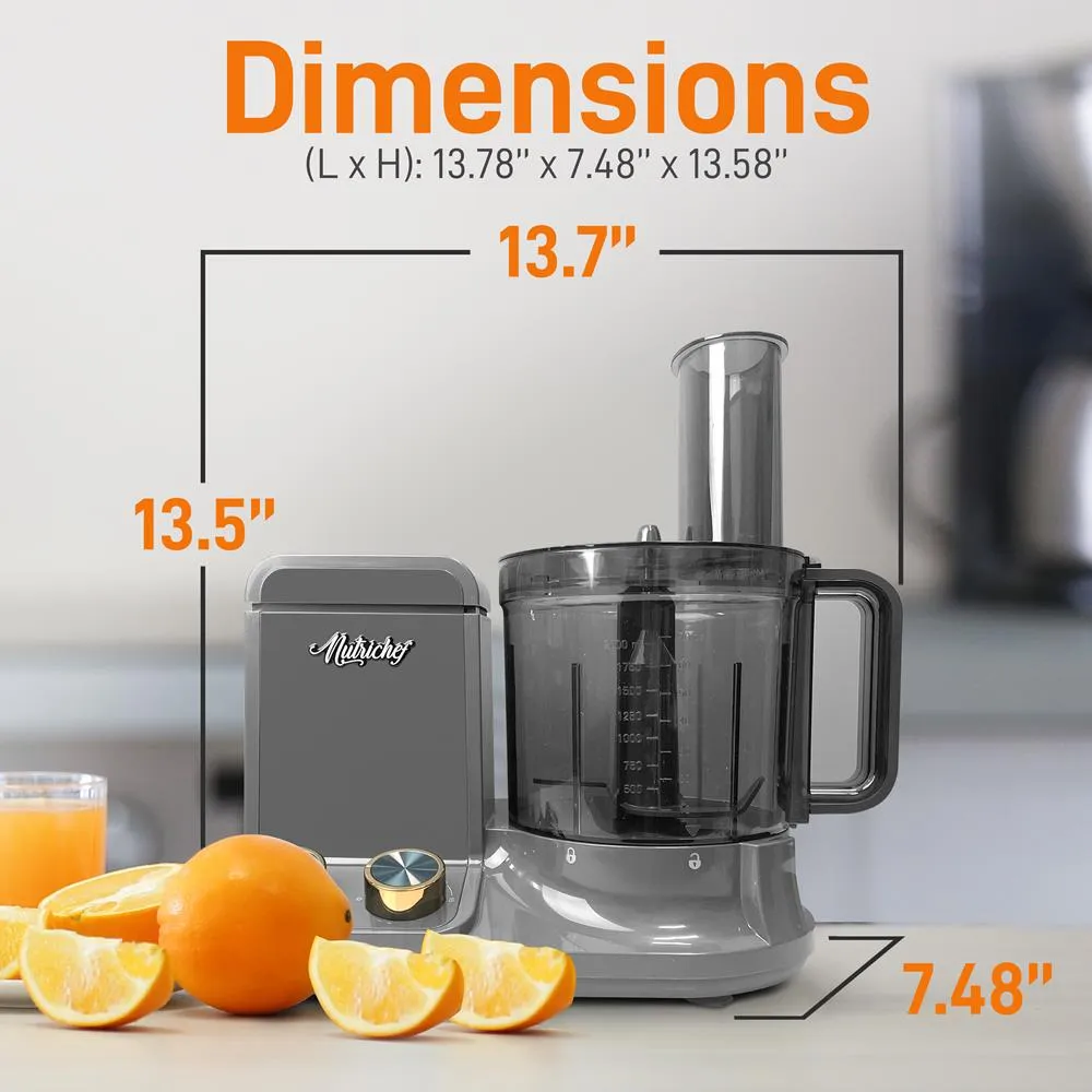 Nutrichef NCFPG9 robot cuisine multifonction 2 L