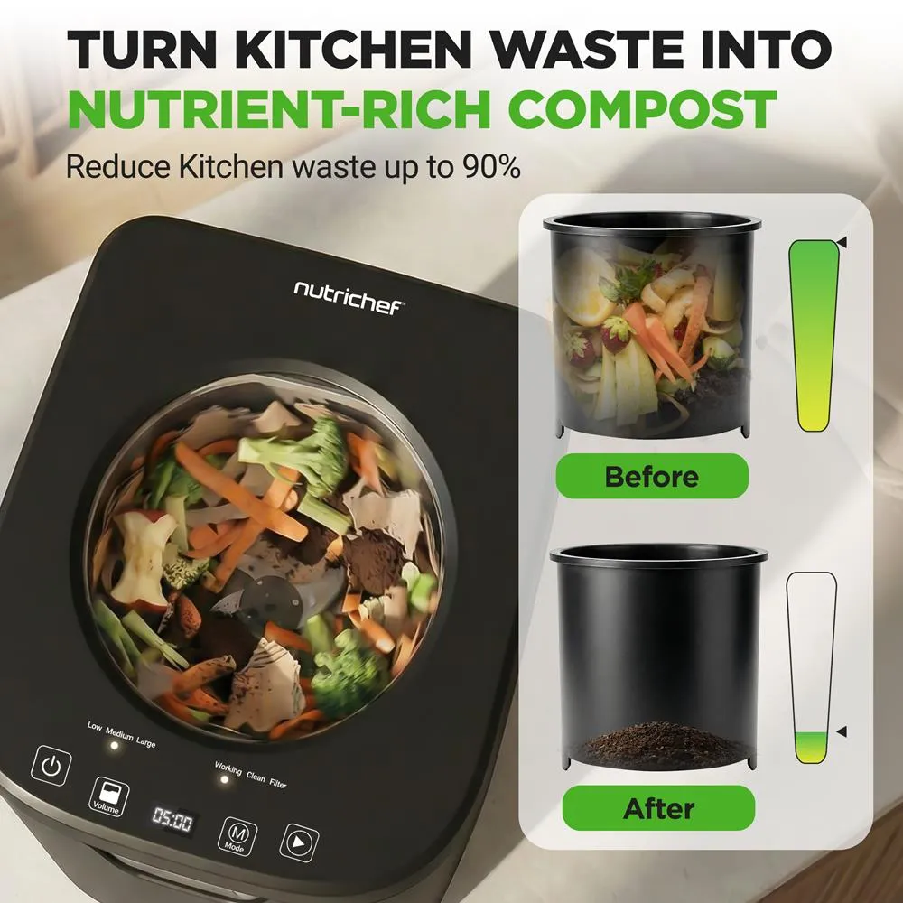 Nutrichef composteur électrique 4 L gris autonettoyant