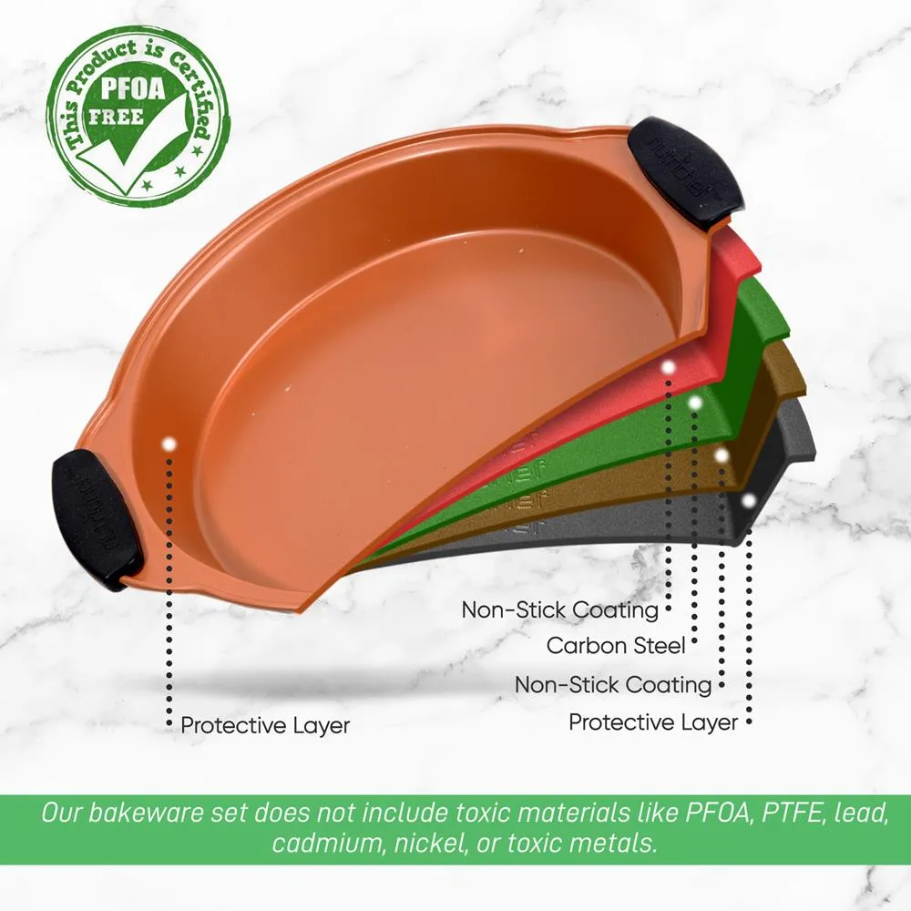 Nutrichef moule rond cuivre antiadhésif carbone 28 cm
