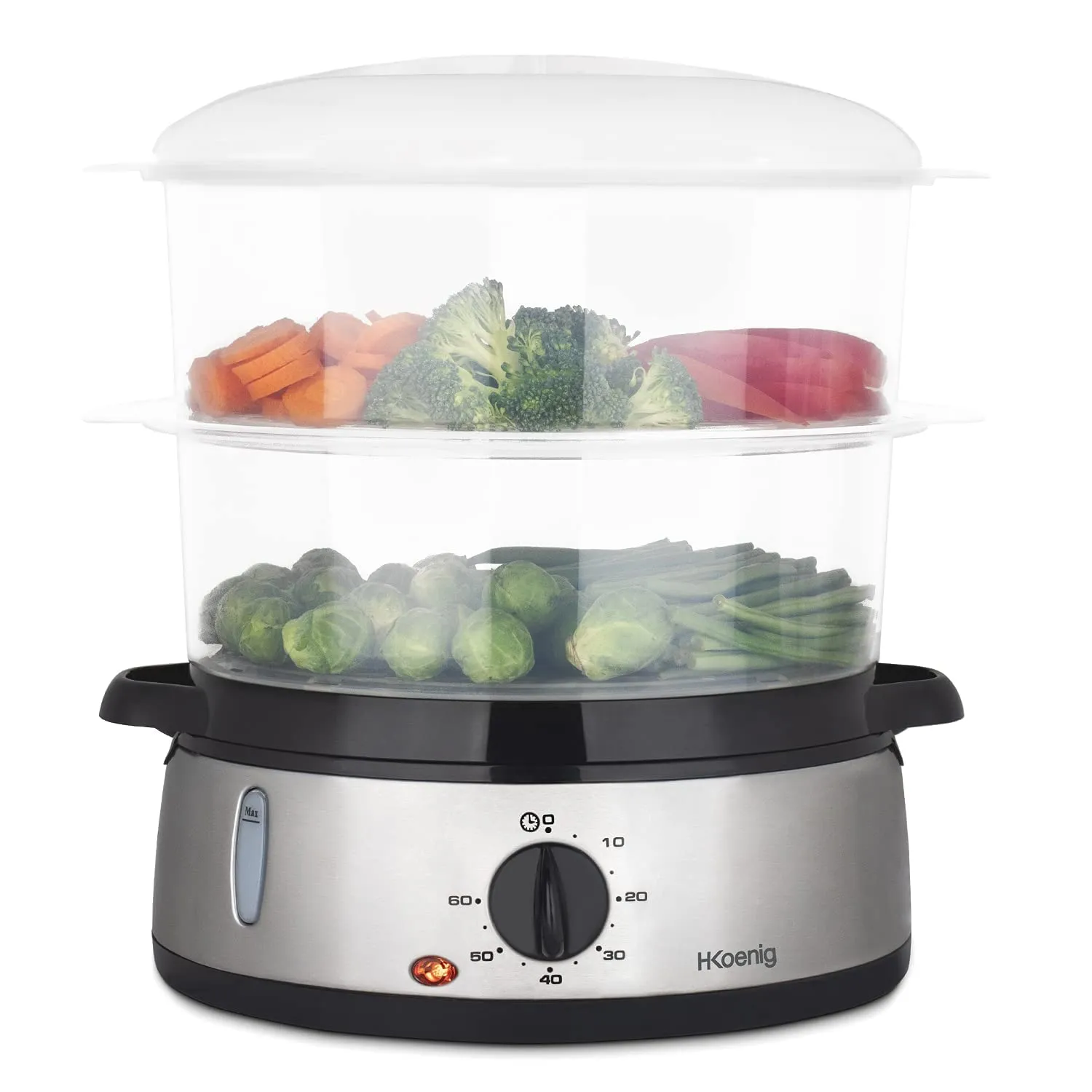 H.Koenig VAP10 cuiseur vapeur inox 9L 3 paniers