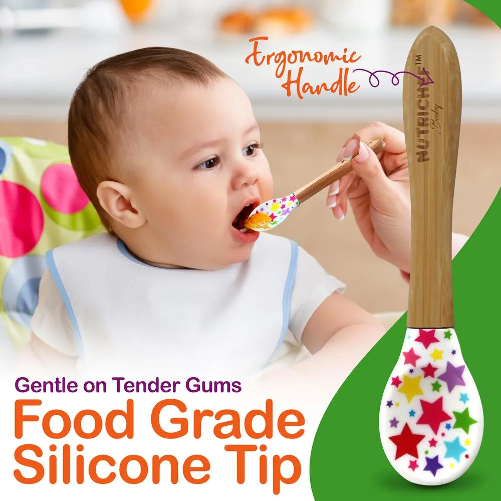 Nutrichef Stars Set Vaisselle Bambou Enfant Ventouse