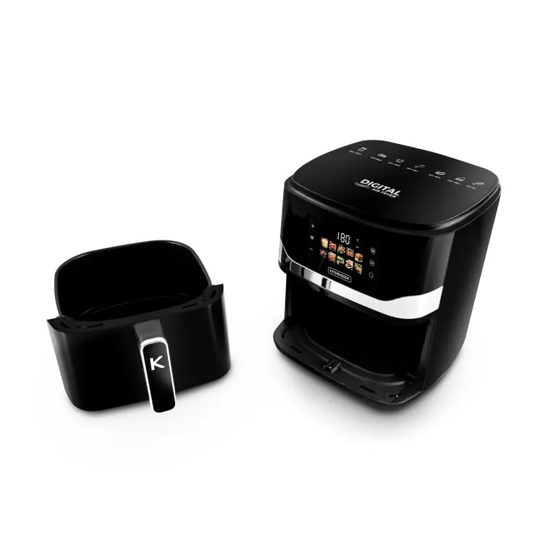 Kitchencook Airmed55 LED friteuse sans huile 5,5L noire