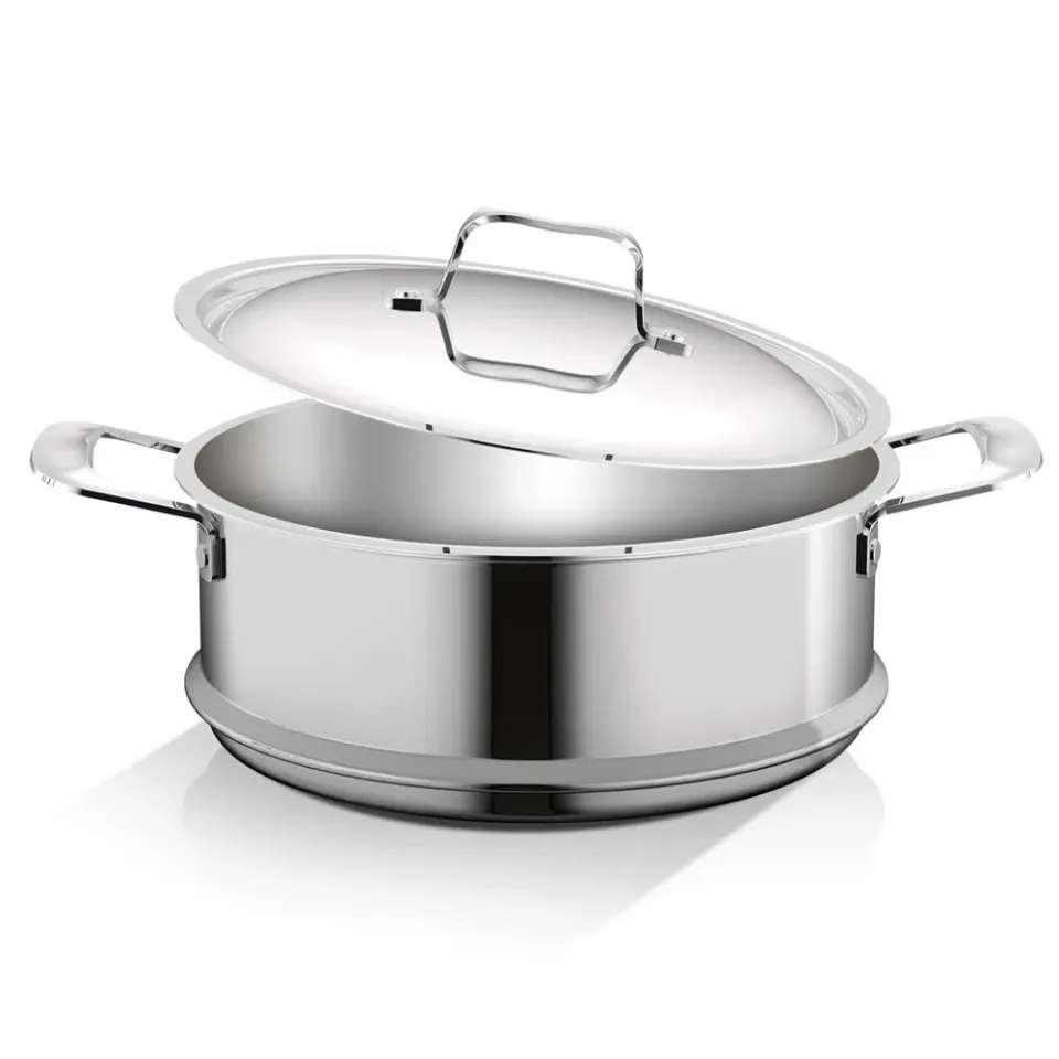 Nutrichef NCSSX45 panier vapeur inox avec couvercle 8 Qt