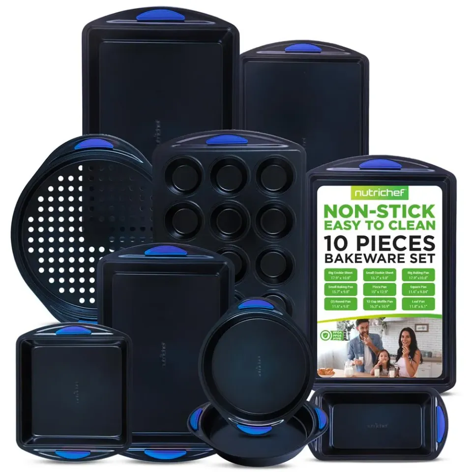 Nutrichef set moules pâtisserie antiadhésifs 10 pièces