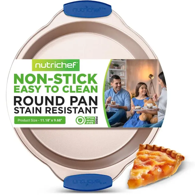 Nutrichef moule rond antiadhésif doré 28 cm