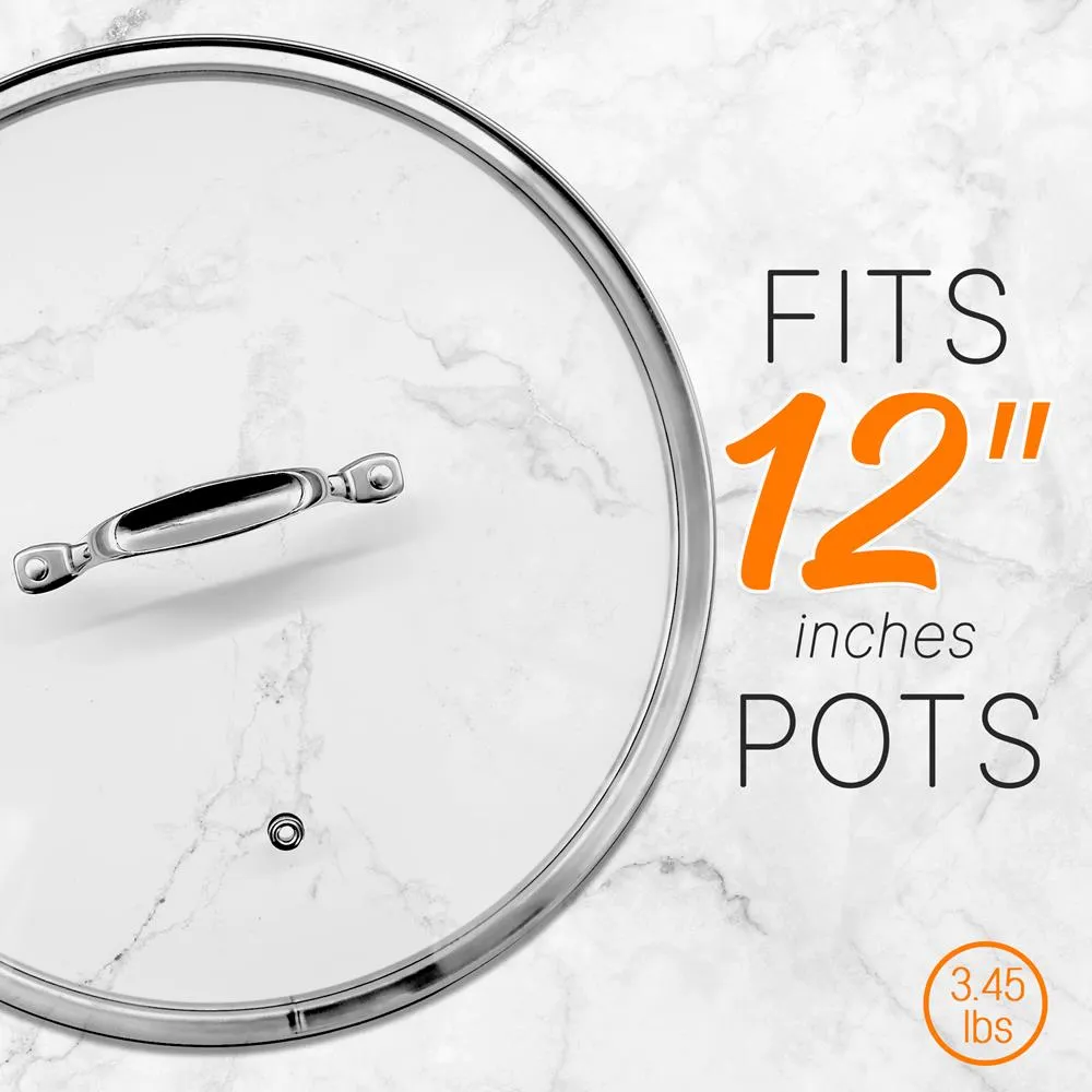 Nutrichef couvercle faitout verre 30 cm inox