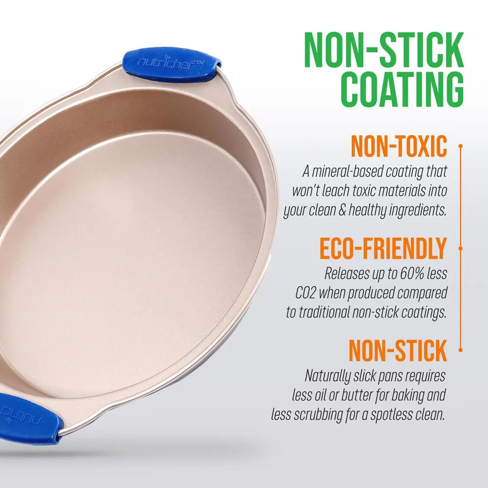 Nutrichef moule rond antiadhésif doré 28 cm