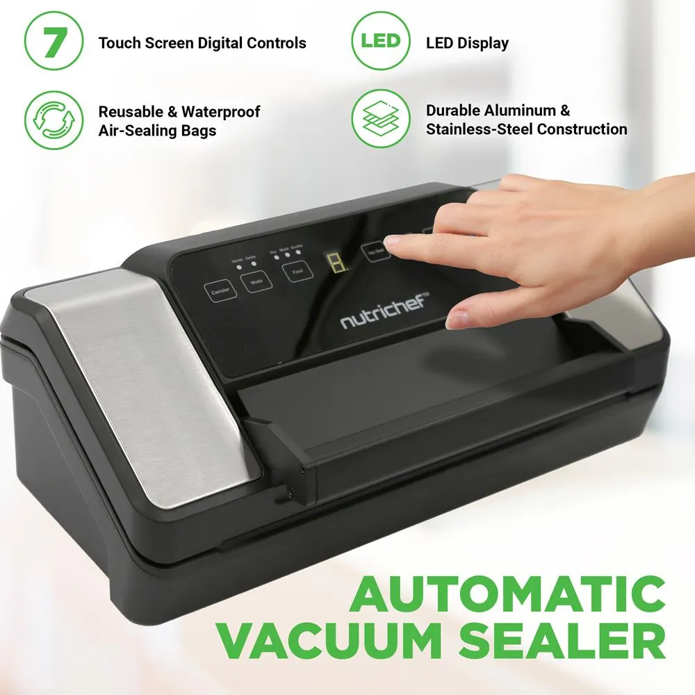 Nutrichef machine sous vide double soudure cutter intégré