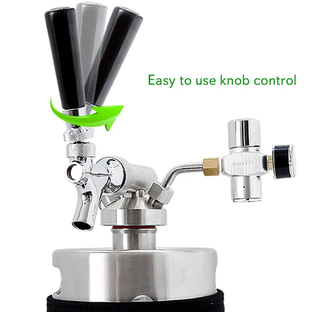 Nutrichef PKBRTP100 mini fût à bière 128 oz inox CO2