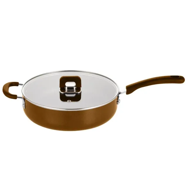 Nutrichef sauteuse antiadhésive 3,7L couvercle induction marron