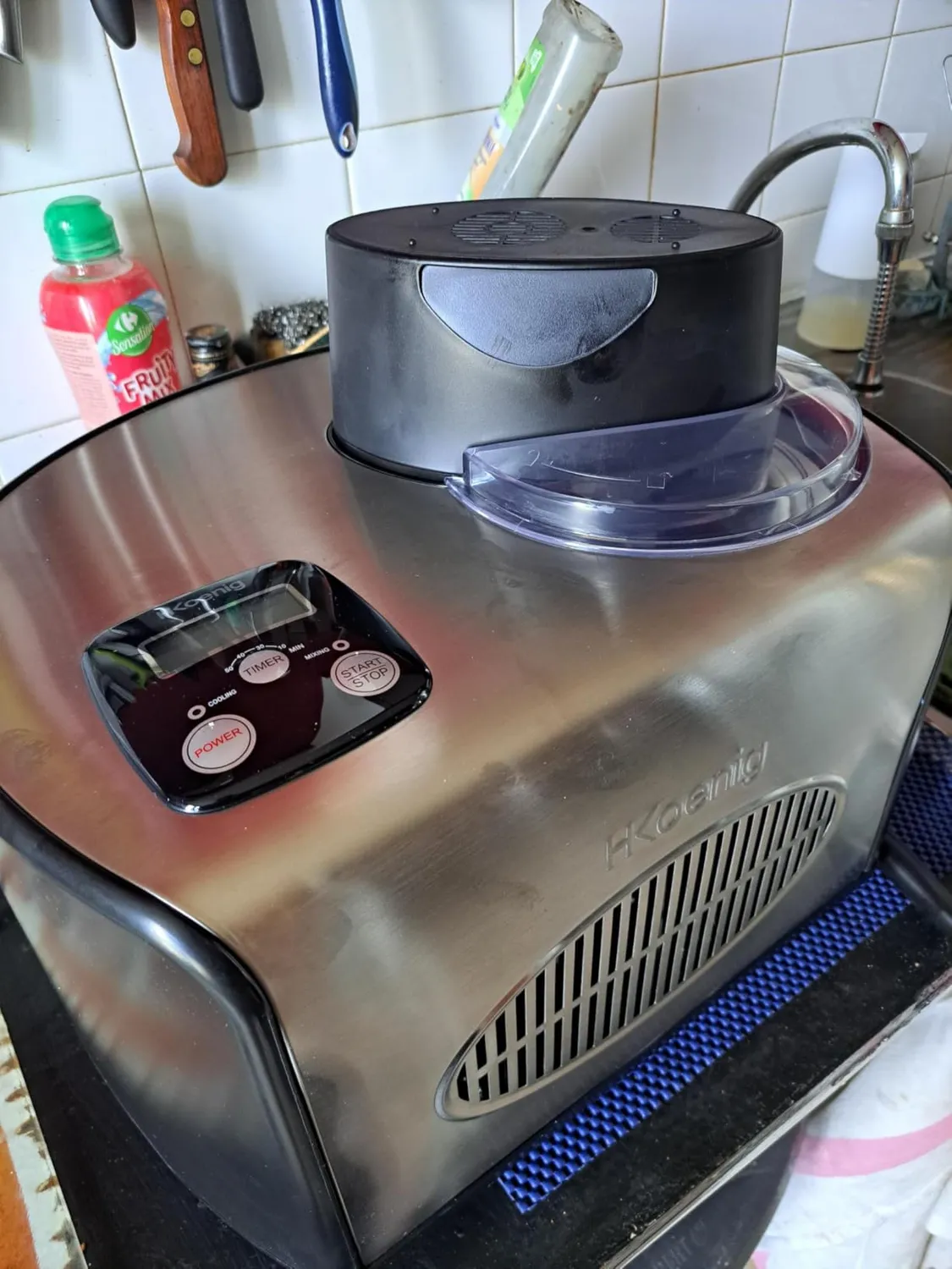 H.Koenig HF250 sorbetière turbine à glace 1,5 L compresseur