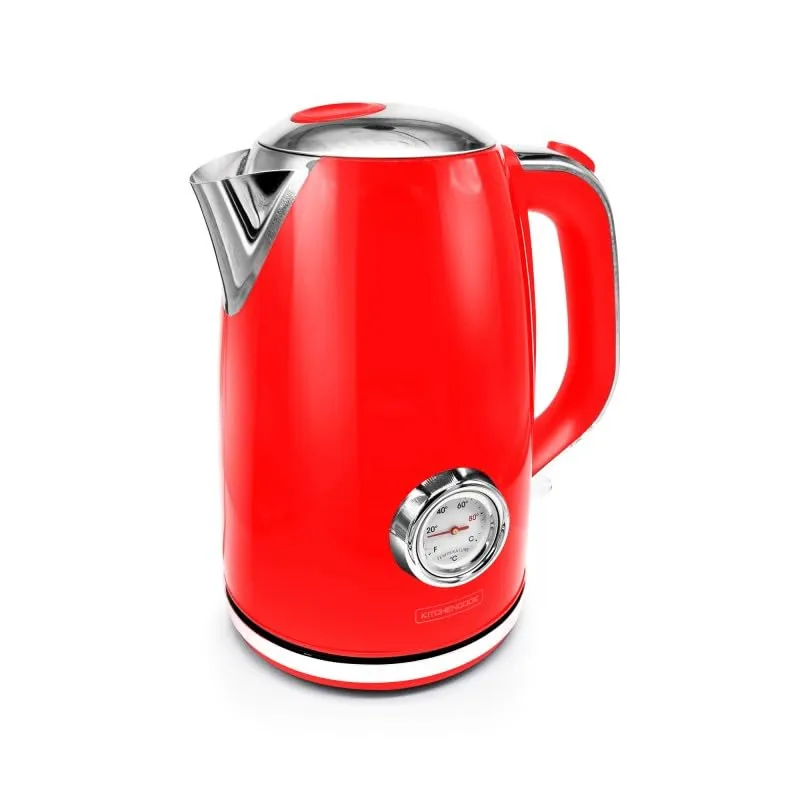 Kitchencook Retro Tea bouilloire rouge 1,7 L inox