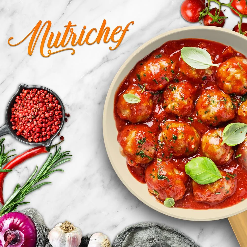 Nutrichef poêle 20 cm céramique manche doré induction