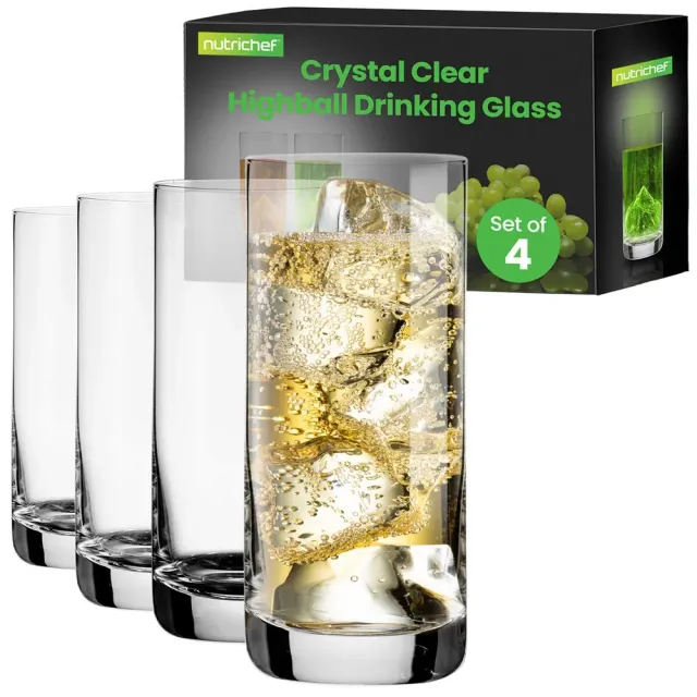 Nutrichef lot 4 verres highball cristal 42 cl