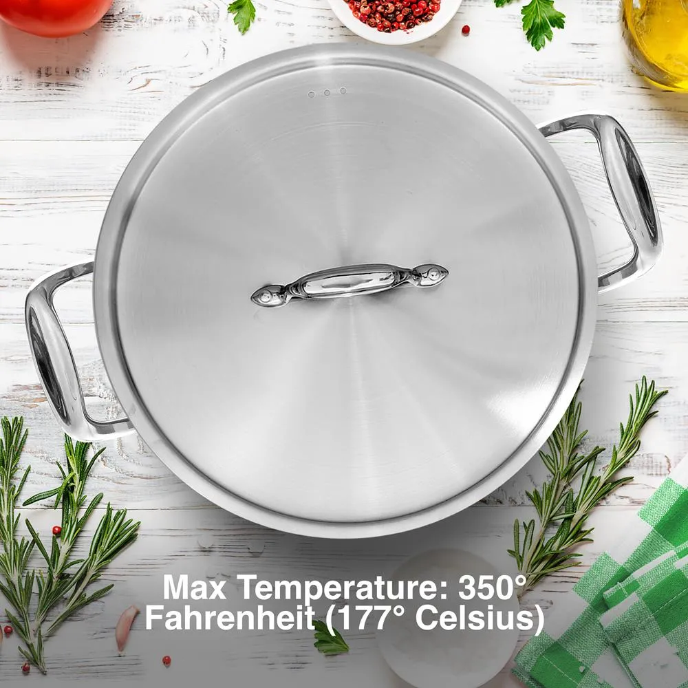 Nutrichef NCSPT12Q Couvercle Inox Faitout 12 Qt 26 cm