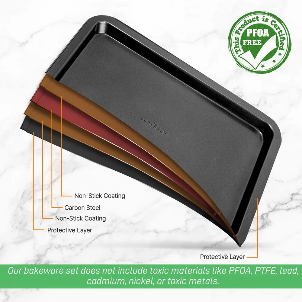 Nutrichef Grande Plaque Cookies Acier Antiadhésive 43cm