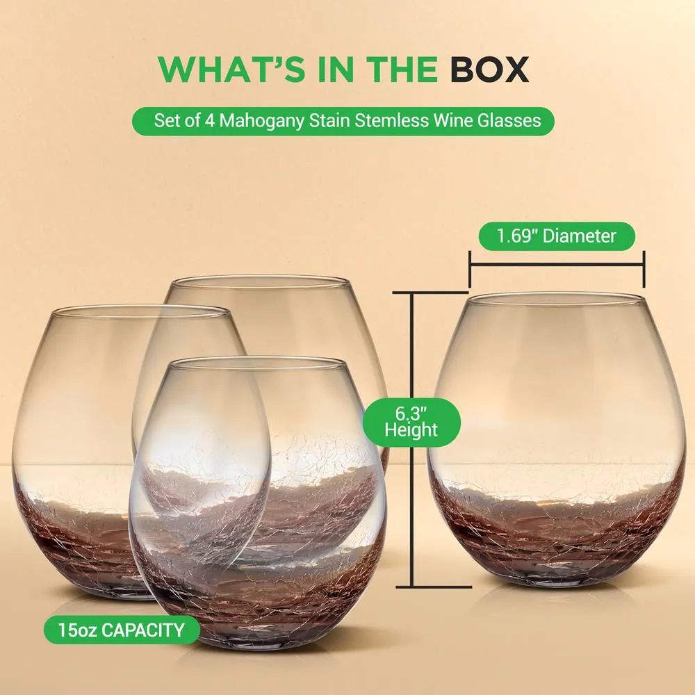 Nutrichef verres à vin sans pied cristal 56 cl lot de 4