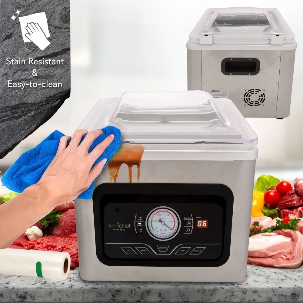 Nutrichef machine sous vide à cloche inox 8 L