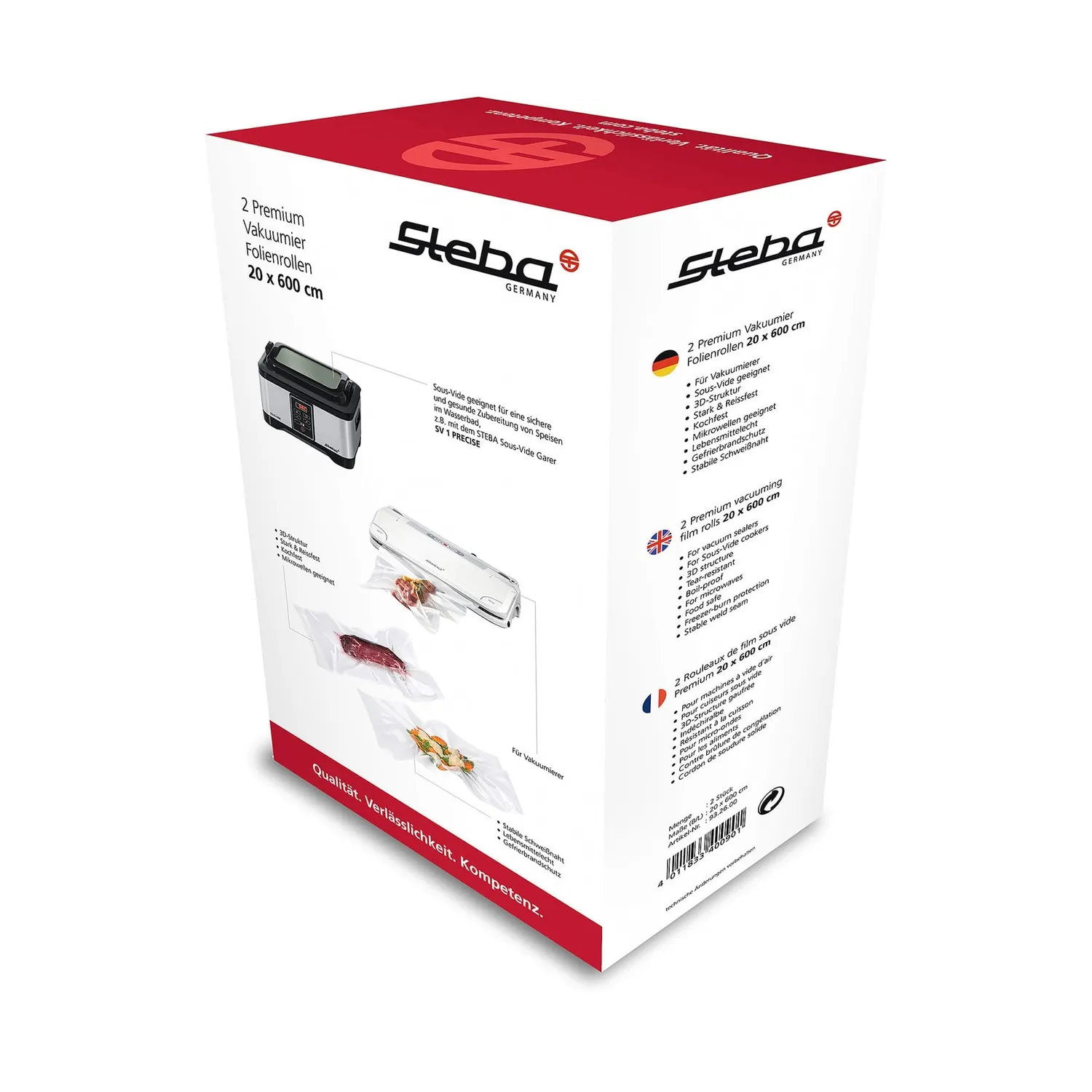 Steba Premium rouleaux sous vide 20x600 cm x2 gaufrés
