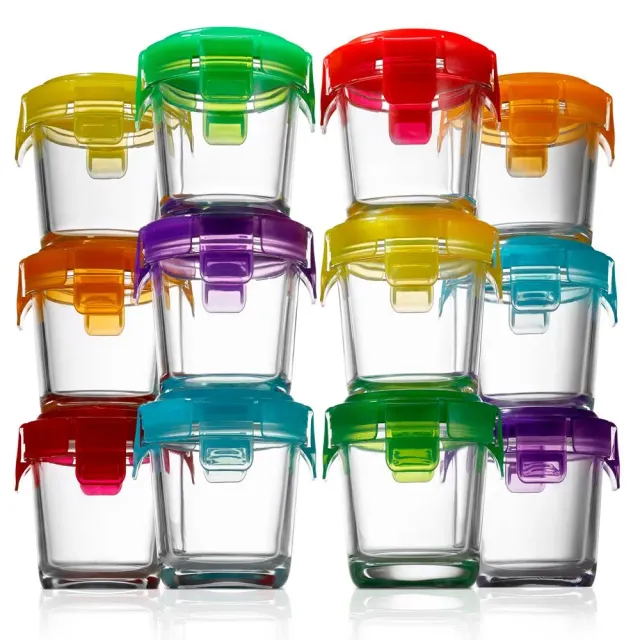 Nutrichef boîtes verre rondes 12x132 ml hermétiques