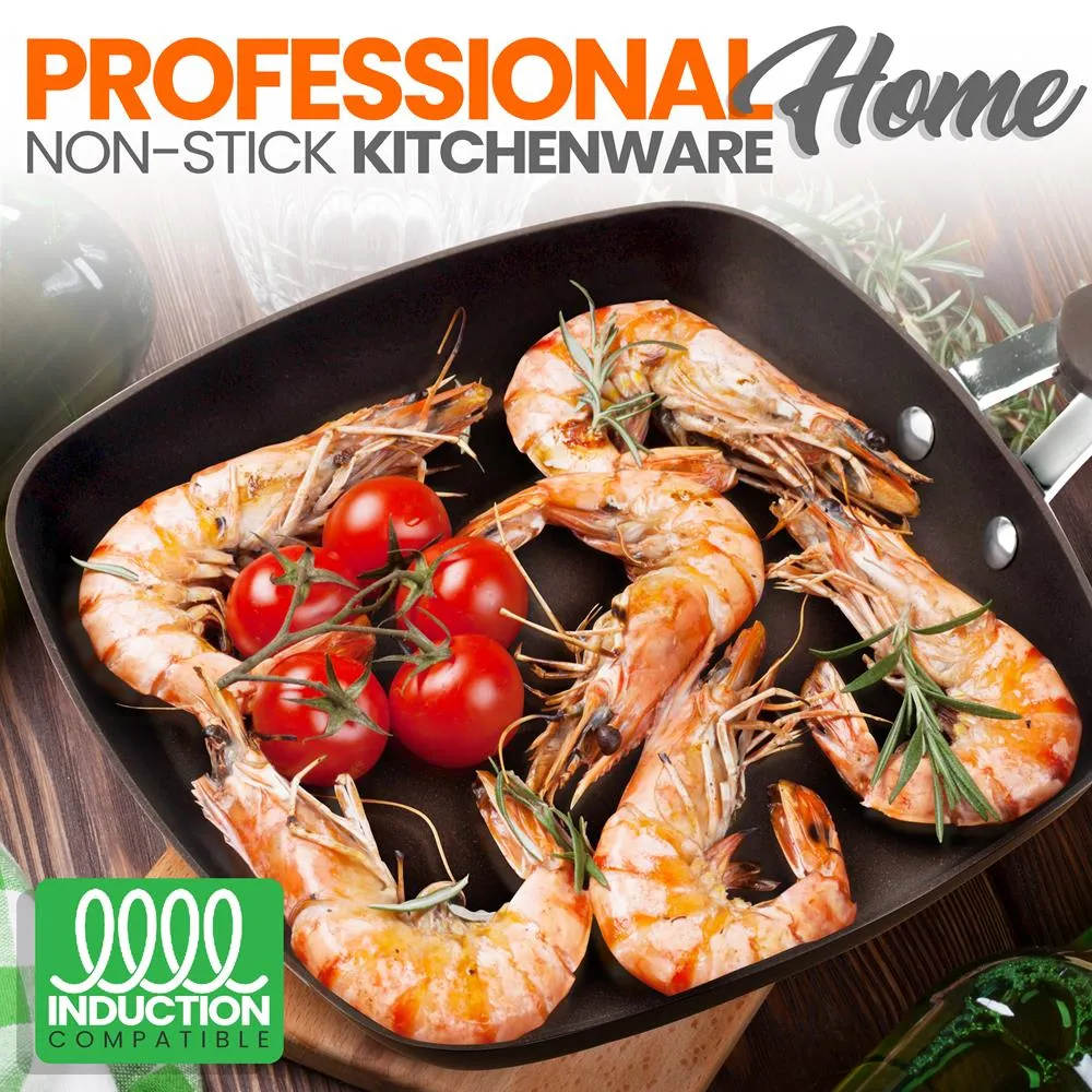 Nutrichef poêle grill induction 24 cm antiadhésive