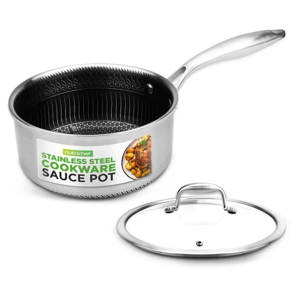 Nutrichef NC3PSP casserole inox antiadhésive 2 QT + couvercle