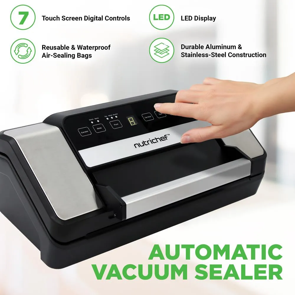 Nutrichef Machine Sous Vide Argent Double Soudure