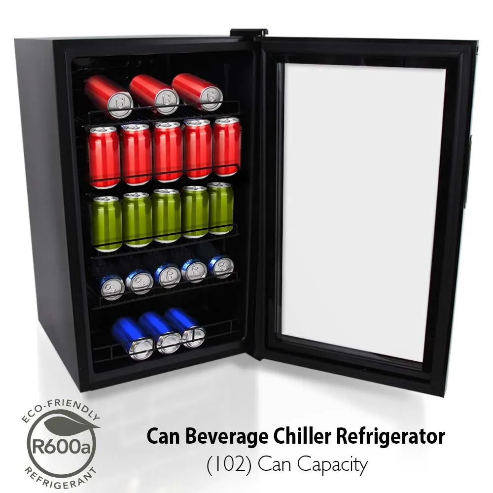 Nutrichef mini frigo boissons 132 canettes porte vitrée