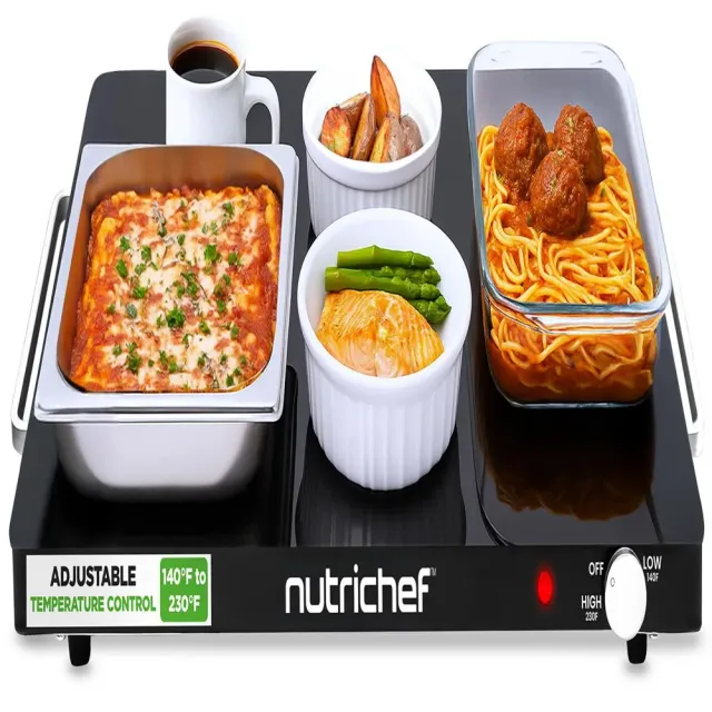 Nutrichef plateau chauffant verre 180 W réglable