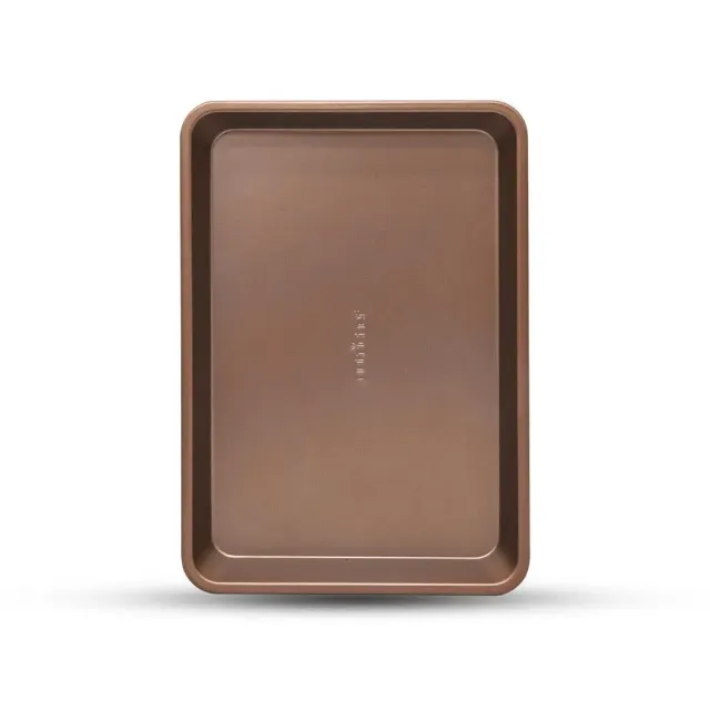 Nutrichef plaque cuisson dorée 34x24 cm antiadhésive