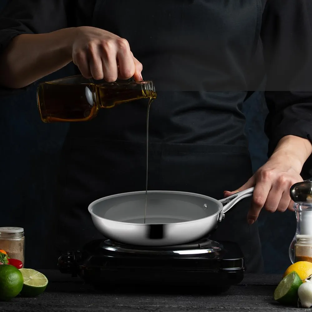 Nutrichef poêle 24 cm antiadhésive inox