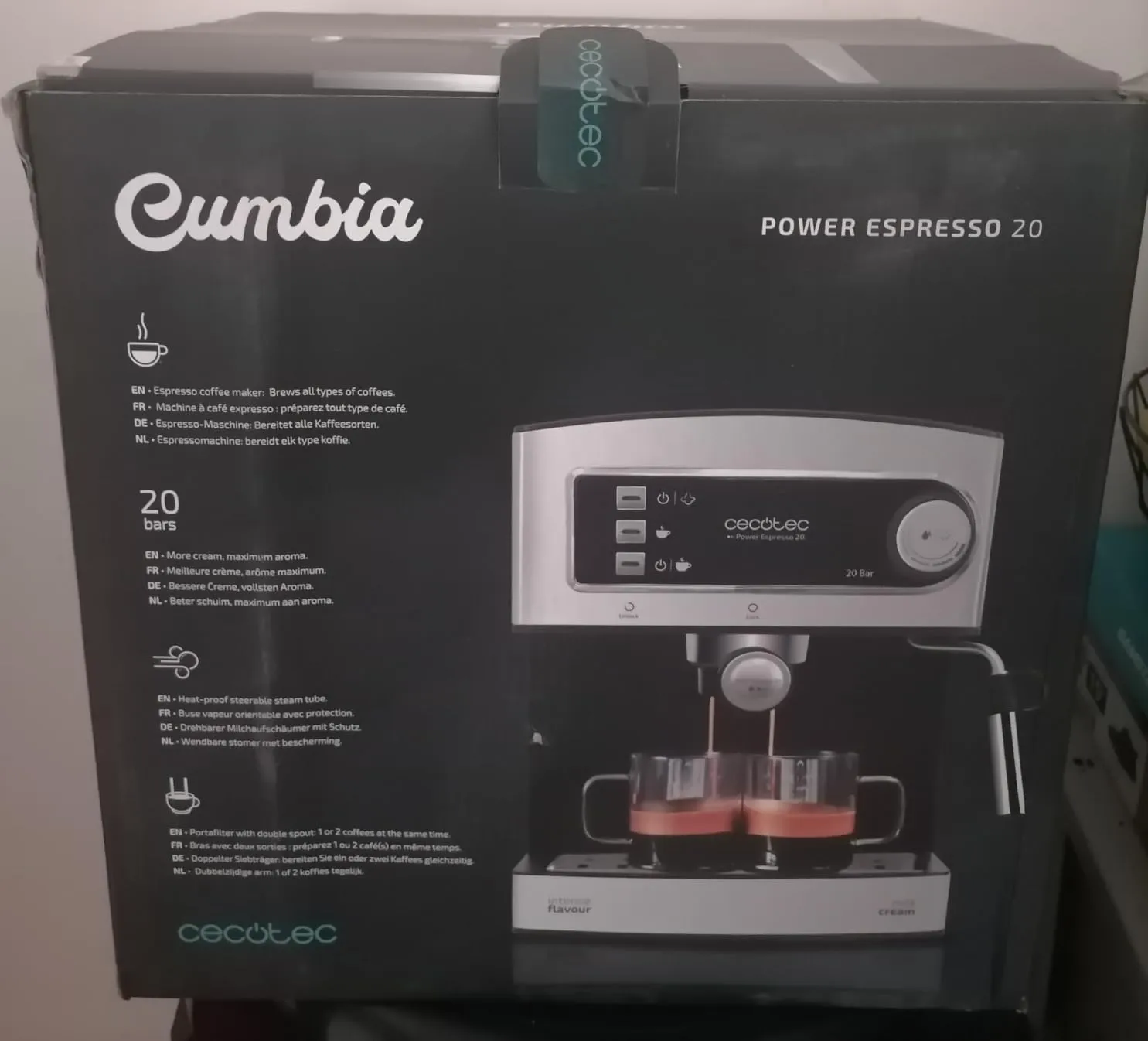 Cecotec Power Espresso 20 Barista Pro machine à café 20 bars