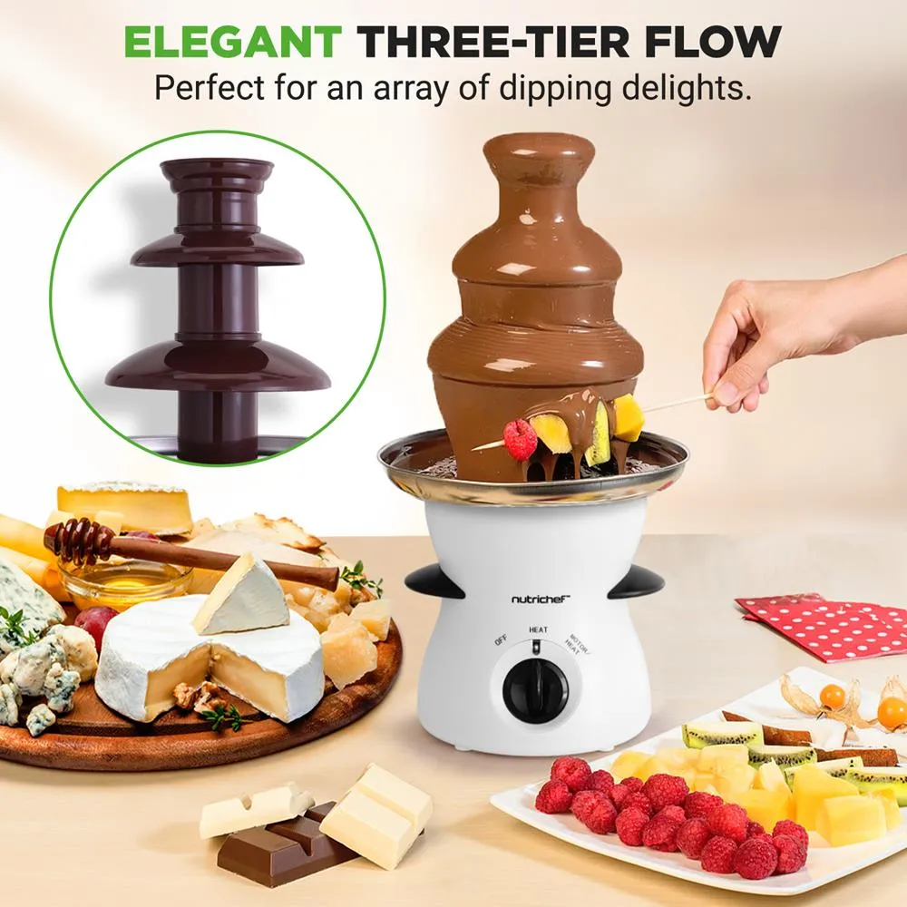 Nutrichef fontaine à chocolat 3 étages inox 480 ml