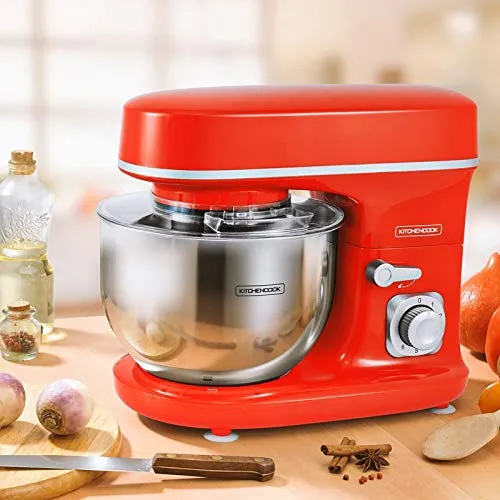 Kitchencook Robot Pétrin 5L 1300W Rouge 6 vitesses