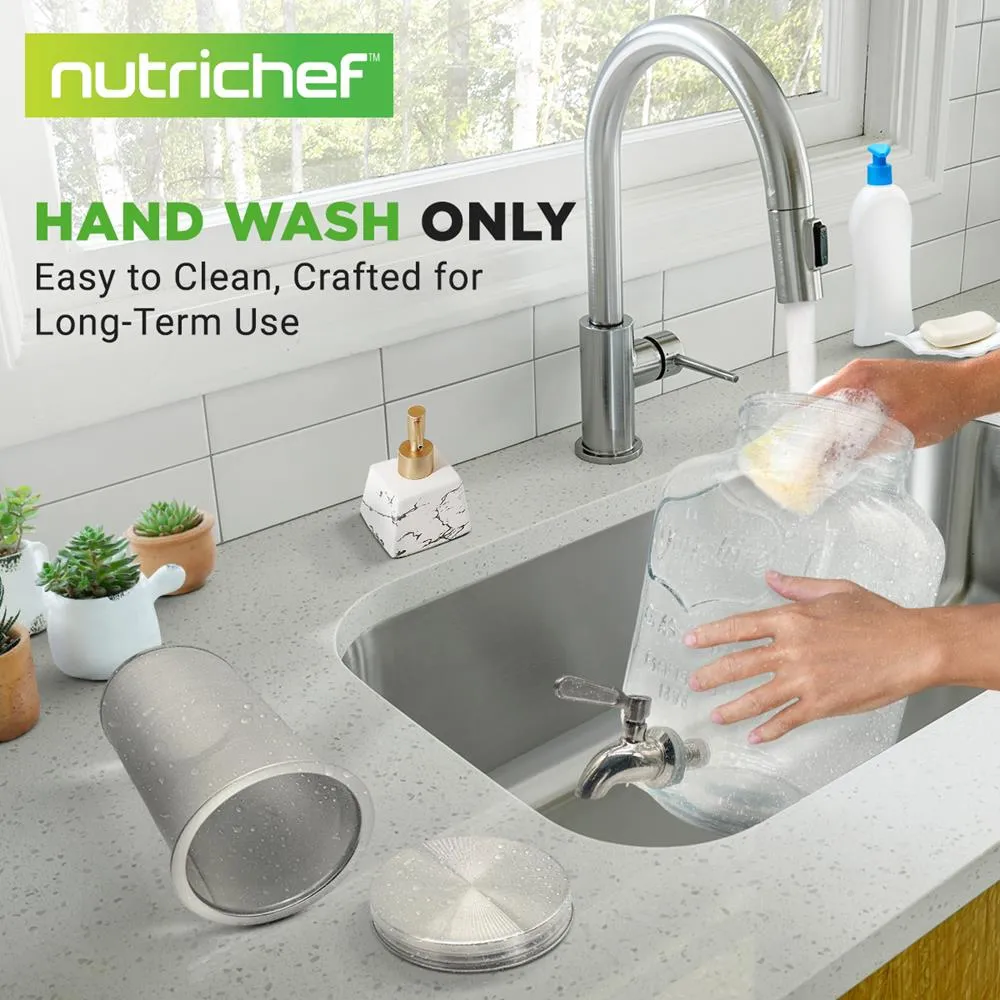 Nutrichef NCCOFF87 fontaine cold brew 3,8 L verre