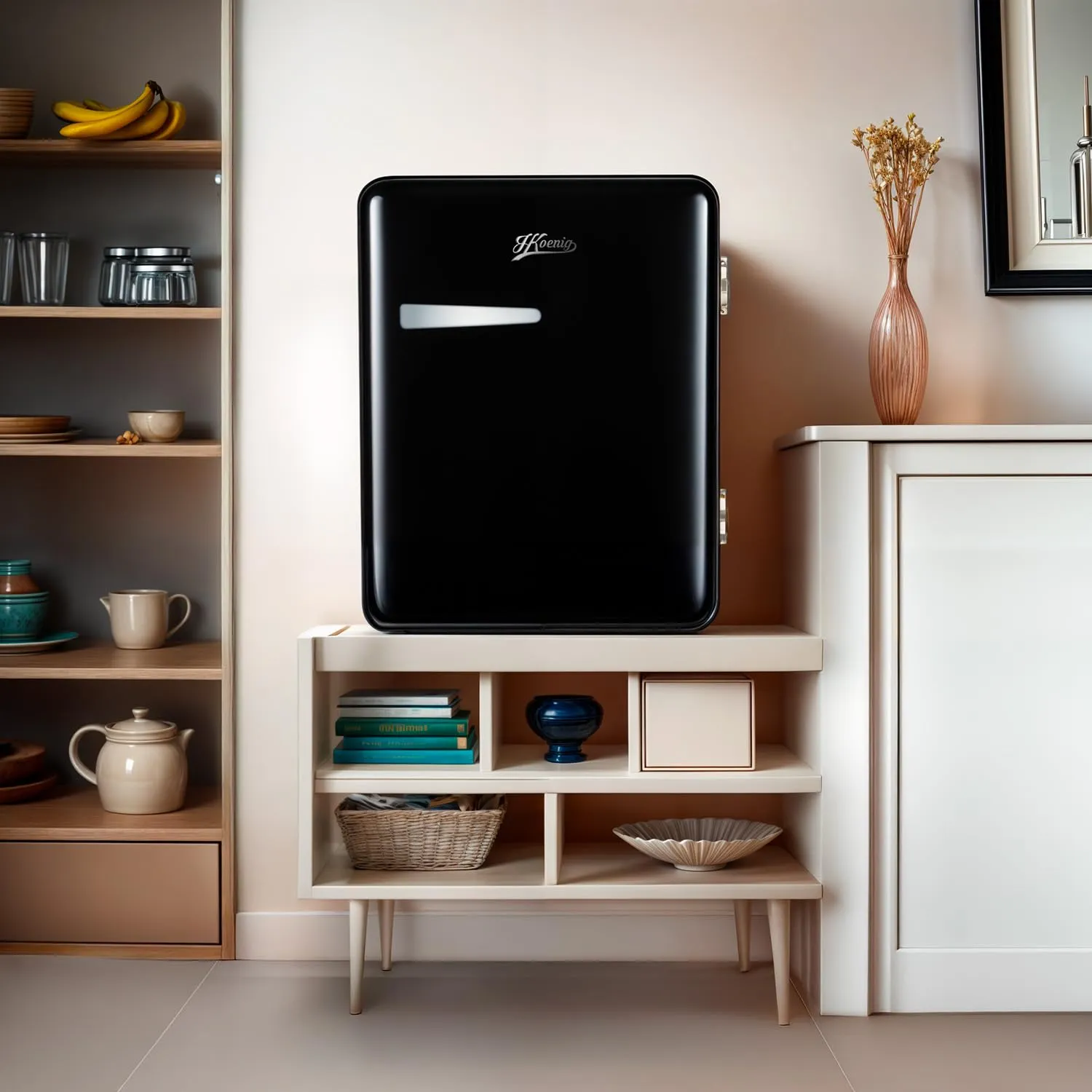 H.Koenig TOAD9 mini frigo vintage 31L noir