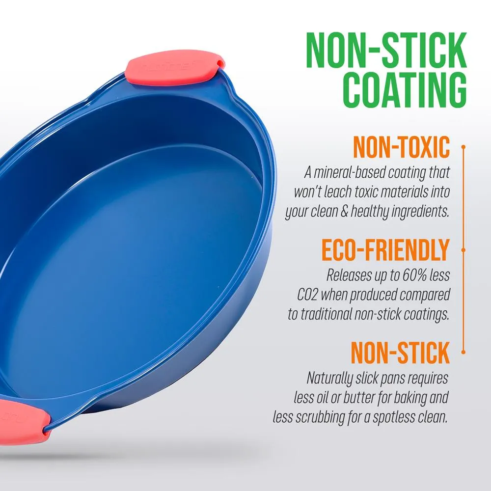 Nutrichef Moule Rond Antiadhésif Bleu 28 cm
