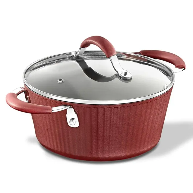 Nutrichef faitout antiadhésif 2 L induction avec couvercle