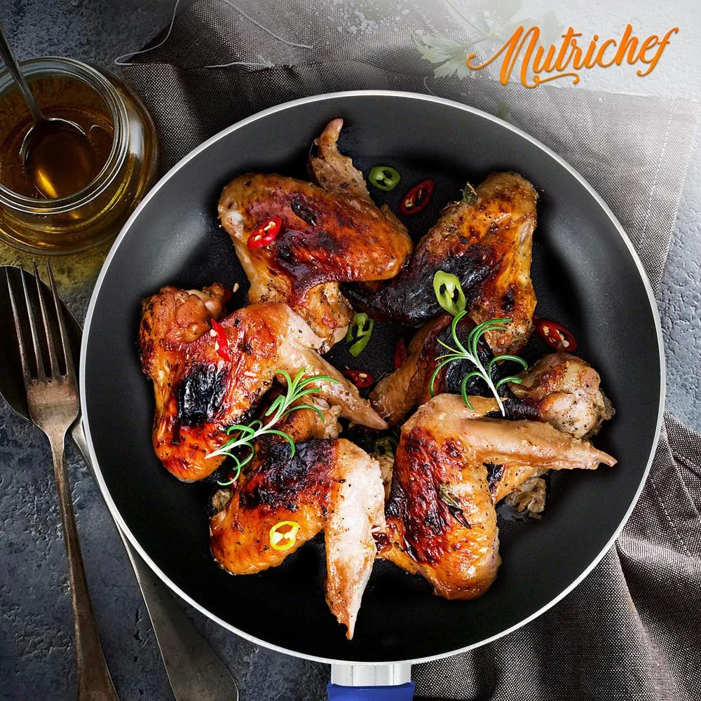 Nutrichef poêle 20 cm antiadhésive bleue