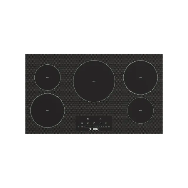 Thor Plaque Induction 36 Pouces Noire 5 Foyers Tactile