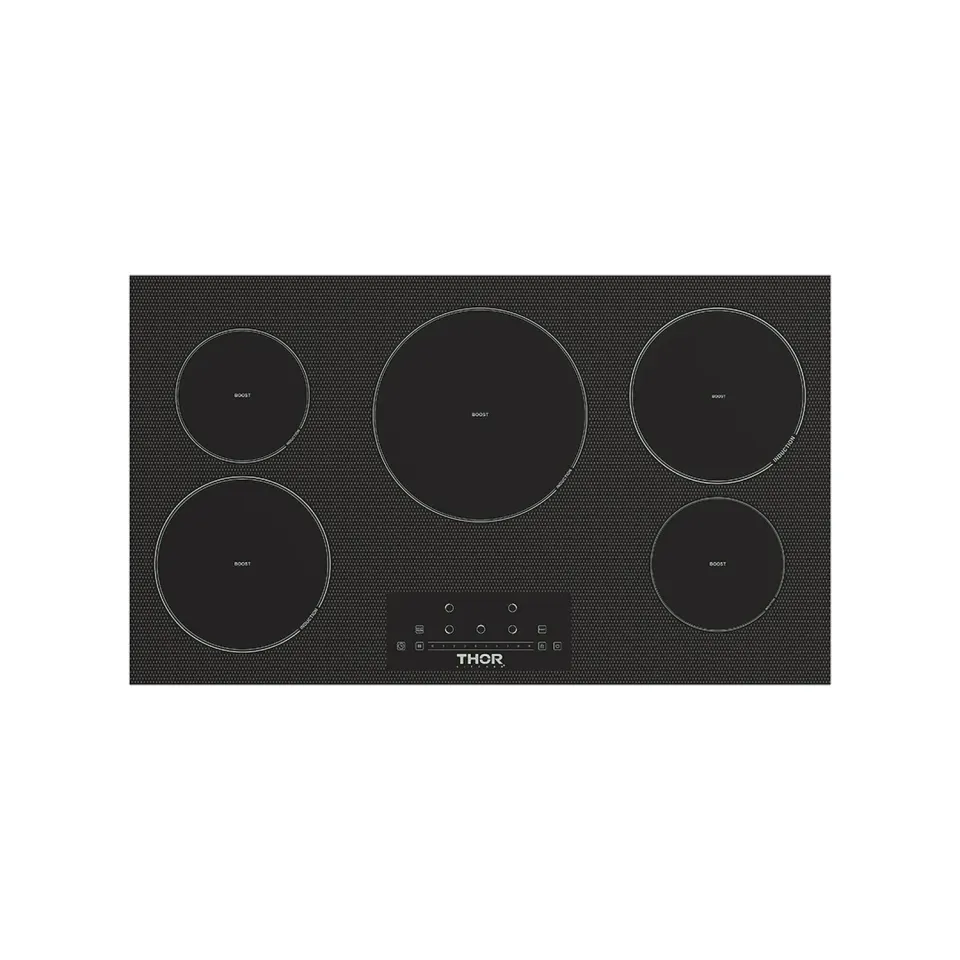 Thor Plaque Induction 36 Pouces Noire 5 Foyers Tactile
